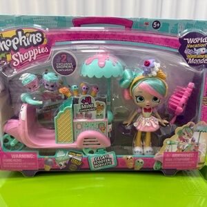 Shopkins Shoppies Gelati Scooter Playset - Peppa Mint (lots more listed)